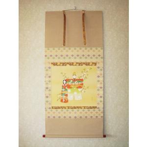 掛け軸 掛軸 桃の花 尾上晩翠 (真作・新品) : 掛け軸の専門店 香遊