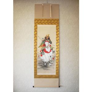 掛け軸 掛軸 武者(黒馬) 森 雪堂 (真作・新品) : 掛け軸の専門店 香遊