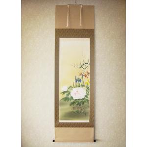 掛け軸 掛軸 四季草花 宮沢湖春 (真作・新品) : 掛け軸の専門店 香遊