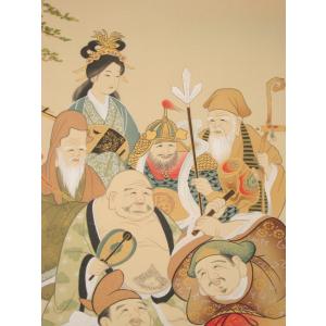 掛け軸 掛軸 七福神 今井真秋 (真作・新品)の詳細画像3