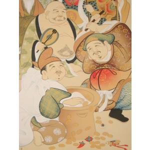 掛け軸 掛軸 七福神 今井真秋 (真作・新品)の詳細画像4