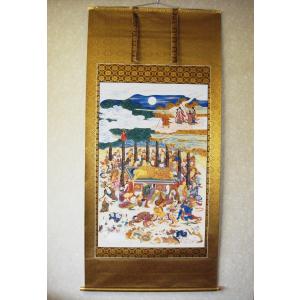 掛け軸 掛軸 釈迦涅槃図 大幅仏画 (複製画・新品) 桐箱・タトウ箱入り