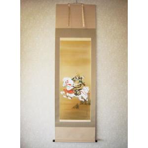 掛け軸 掛軸 武者(黒馬) 森 雪堂 (真作・新品) : 掛け軸の専門店 香遊