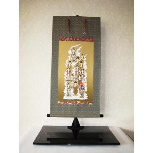 ミニ掛け軸 掛軸 十三仏 小林春堂 (特殊工芸作品・新品) 幅50×丈55