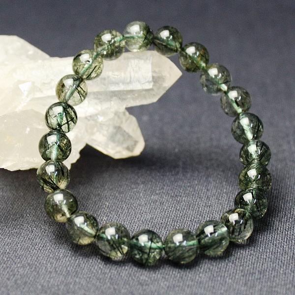 グリーンルチルクォーツ グリーンルチル ブレスレット 天然石 緑針水晶 通販 開運グッズ 金運アップ...