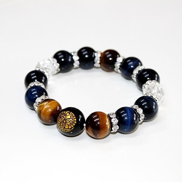 オニキス タイガーアイ ブレスレット 黒瑪瑙 パワーストーン メンズ レディース 天然石ブレスレット...