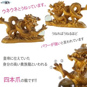 龍の置物 玄関 干支 金 辰 龍 置物 風水 ...の詳細画像4