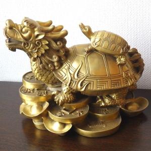 登龍門の鯉 龍 鯉 置物 銅製 大サイズ 双鯉 登竜門 昇り鯉 鯉のぼり