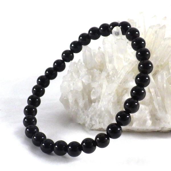 モリオン ブレスレット 黒水晶 浄化 パワーストーン メンズ レディース 天然石ブレスレット 魔除け...