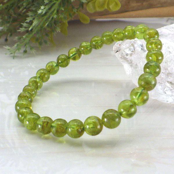 天然石 ペリドット 誕生石 ブレスレット 効果 和名 カンラン石 レディース メンズ 天然石ブレスレ...