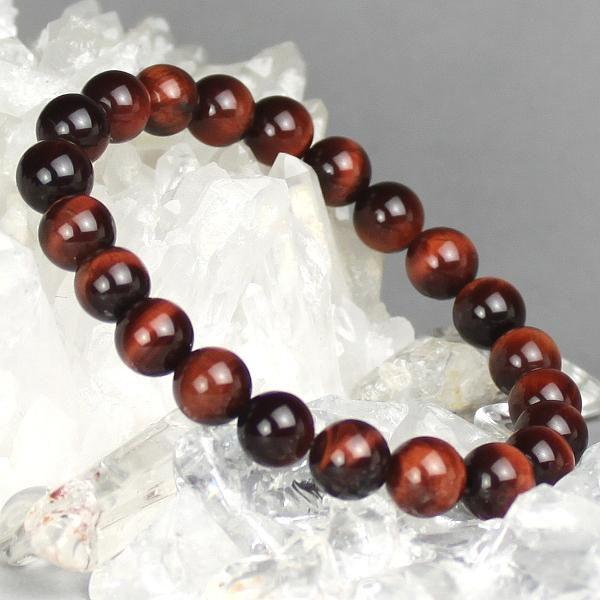 レッドタイガーアイ 8mm 虎目石 メンズ レディース ブレスレット 金運 石 パワーストーン 天然...