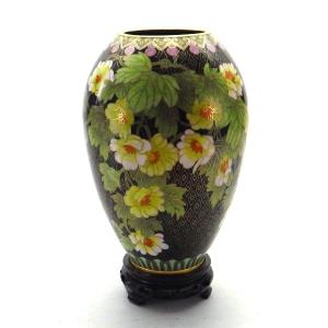 七宝焼き 七宝焼 昭和レトロ雑貨 昭和レトロ インテリア 花柄 花瓶