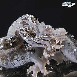 龍の置物 龍 水晶 4本爪 辰 竜 置物 龍彫...の詳細画像1
