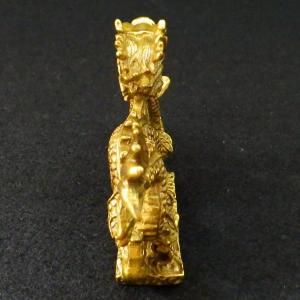 龍の置物 玄関 干支 金 銅製 5本爪 金色 ...の詳細画像3
