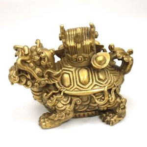 龍 置物 銅製 風水 招財龍 開運 龍の置物 辰 竜 五本爪 元寶 風水