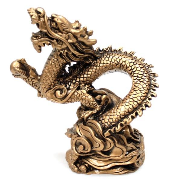 龍の置物 玄関 干支 金 金色 龍置物 風水 龍 置物 金 風水グッズ 4本爪 金龍 宝珠 開運 金...