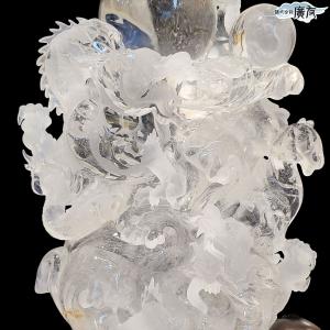 龍の置物 龍 水晶 4本爪 辰 竜 置物 龍彫...の詳細画像1