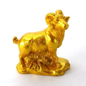 開運 羊の置物 干支の置物 未 ヒツジ ひつじ 置物 干支 風水 縁起物 金