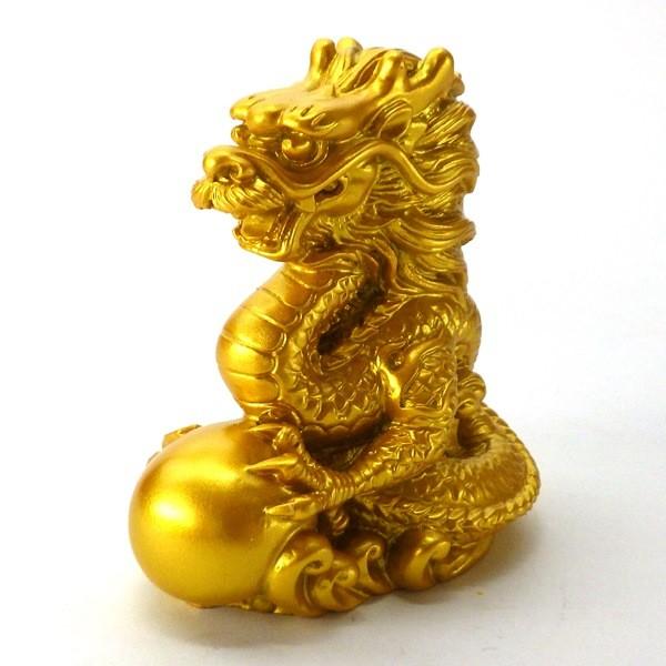 龍の置物 玄関 干支 金 龍置物  かわいい 金色 風水 龍 置物 ゴールド 4本爪 金龍 開運 金...