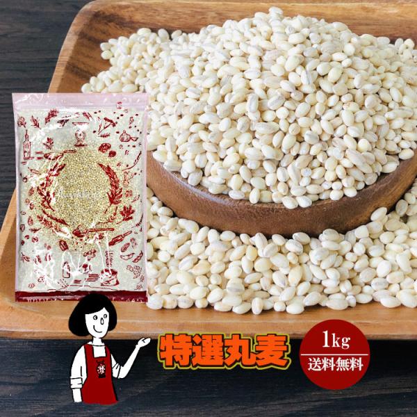 特選丸麦 1kg / チャック付 国産  送料無料 ポイント利用 お試し サンプル