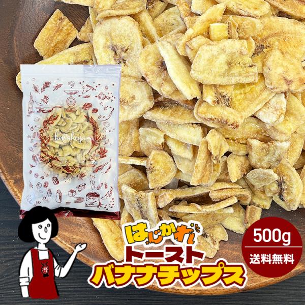 《はじかれ》トーストバナナチップス 500g / B品 チャック付袋  送料無料 訳あり 不揃い お...