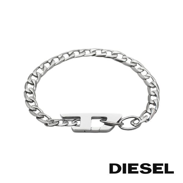 DIESEL ディーゼル DX1496040 メンズ シルバー ロゴ ブレスレット アクセサリー プ...