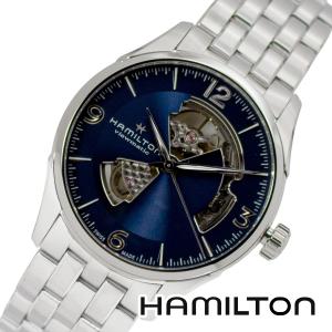 HAMILTON ハミルトン H32705141 42mm ジャズマスター オープンハート ブルー メンズ腕時計 自動巻き 80時間パワーリザーブ シースルーバック [海外正規品]