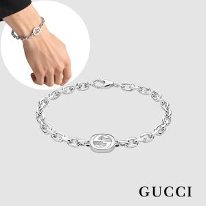 GUCCI グッチ YBA796351001 (796351 J8400 8106) インターロッキング シルバー ブレスレット ［海外正規品］