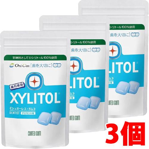 【3個】【メール便発送】XYLITOL キシリトール ガム 歯科専用 クリアミント (ラミチャック ...