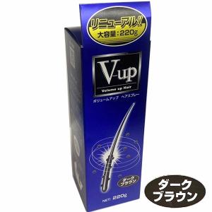 【ダークブラウン】細毛・薄毛をボリュームアップ ピノーレ Ｖ−ｕｐ ヘアスプレー ダークブラウン 220g（薄毛隠しスプレー） メンズヘアスタイリング、整髪料の商品画像