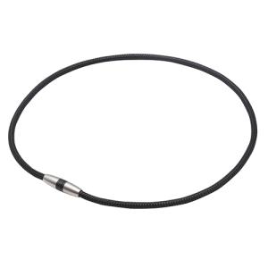 【メール便発送・送料無料】RAKUWA磁気チタンネックレス メタルブラック 50cm (管理医療機器)