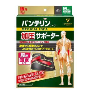バンテリンコーワ加圧サポーター ブラック　ふつう（男女兼用・１枚入り）Mサイズ：65〜85cm【co-1】