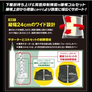 バンテリンコーワサポーター 腰椎コルセット ブ...の詳細画像5