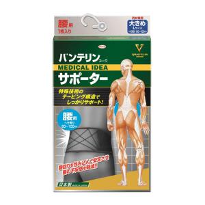 バンテリンコーワサポーター腰用 ブラック ゆったり大きめ LLサイズ