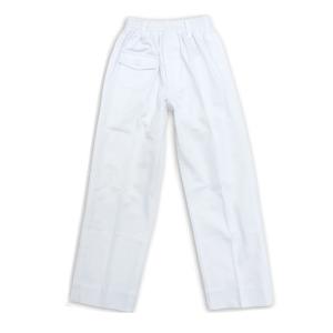 布帛白無地ロングパンツ トレーニングパンツ 白トレパン/男子用/男児用