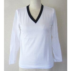 長袖セーラーズニット 白　Ｖネック　TOMBOWクララ/高耐久/吸汗・発散/トンボ/中学生/高校生/...