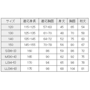 長袖衿付きハーフジップシャツ 白 140・15...の詳細画像2