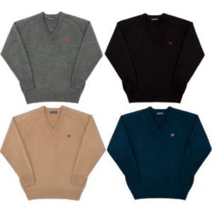 オリーブデオリーブスクール 　【スクールＶセーター】　女子　クラウン刺繍/ウール・アクリルＶセーター/制服/学生　