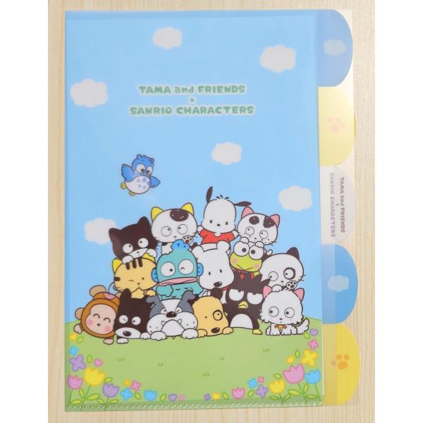 2025年５月・クラックス　タマとその友達×サンリオキャラクターズ　ダイカット５インデックスクリアフ...