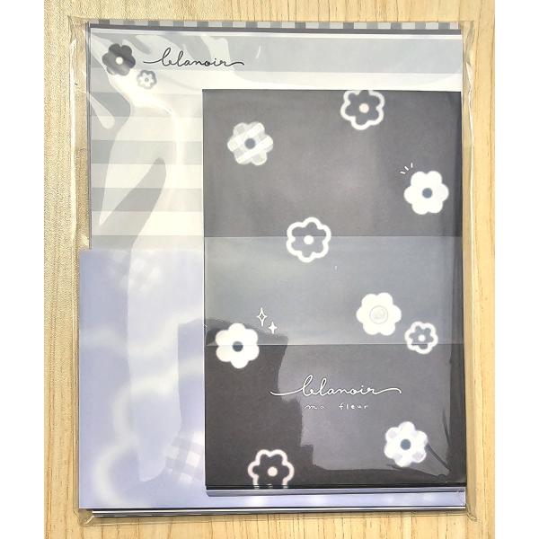 2025年4月・カミオジャパン　blanoirレターセット(パール×デイジー)