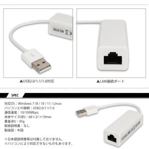 LAN変換アダプタ USB 有線 Window...の詳細画像2
