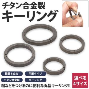 キーリング 丸型 チタン製 軽量 チタン カギ 鍵 円形 キーホルダー 丈夫 リングアクセサリー 接続｜koyokoma