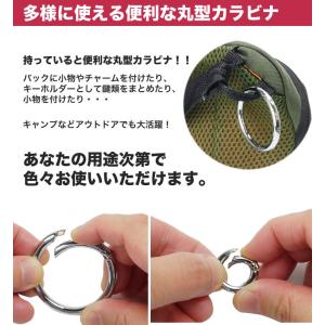 カラビナ 丸型 サークルカラビナ キーリング ...の詳細画像2