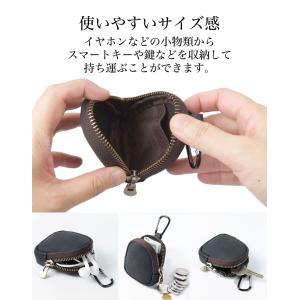 カラビナ付き ミニポーチ 本革 牛革 ポーチ ...の詳細画像3