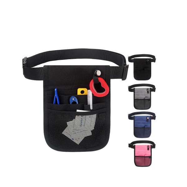 ナースポーチ エプロンバッグ 薄型 ウエストポーチ 作業用 多機能 バッグ 作業ポーチ ベルトポーチ...