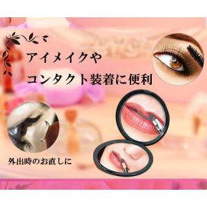 手鏡 メイク 拡大鏡 ミラー 化粧グッズ 携帯...の詳細画像2
