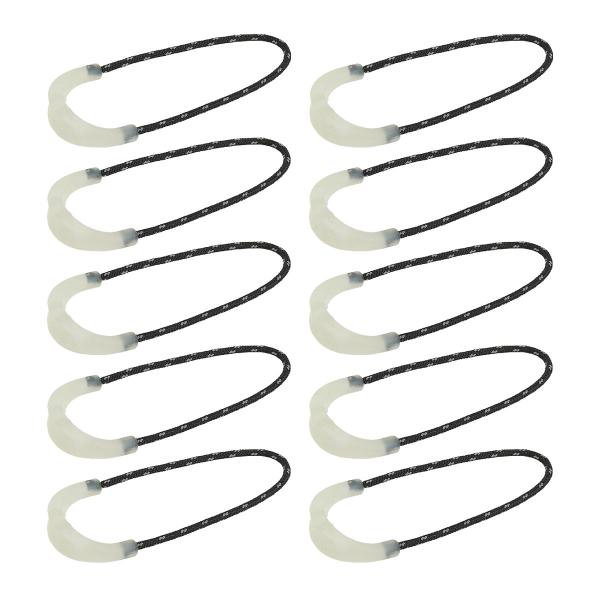 ジッパータブ 蓄光式 10個セット ジッパープル ファスナー 引き手 持ち手 アウトドア リュック ...