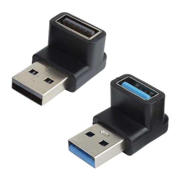 変換アダプタ L型 L字型 USB 3.2 USB Type-A オス メス タイプ A 変換コネク...