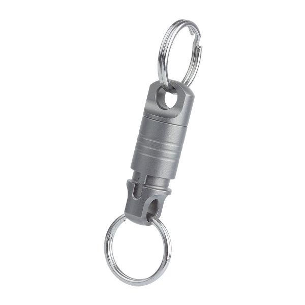 キーホルダー キーリング ロック機能付き 分離型 チタン合金製 着脱式 軽量 小型 アウトドア 鍵 ...