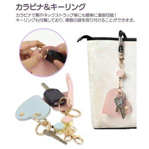 リール付き ハート型キーケース 鍵入れ キーホ...の詳細画像5